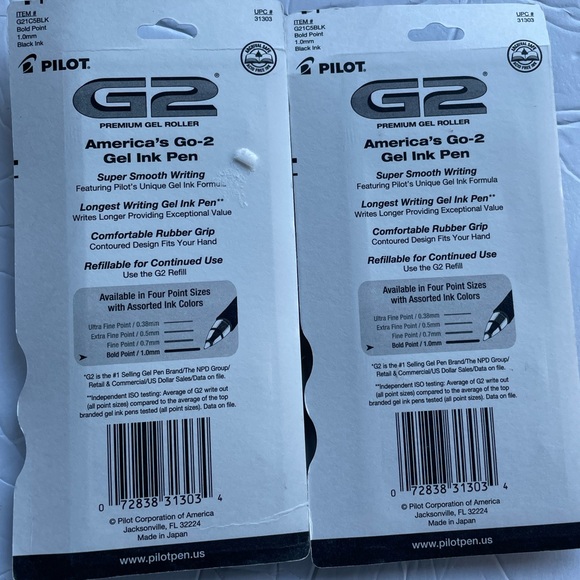 PILOT G2 Gel Pens Premium Refillable & Retractable Rolling Ball Bold Point Black - Picture 4 of 5